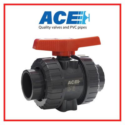 ACE บอลวาล์ว ยูเนี่ยน 3" PVC TRUE UNION BALL VALVE
