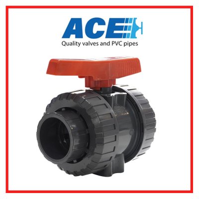 ACE บอลวาล์ว ยูเนี่ยน 3" PVC TRUE UNION BALL VALVE