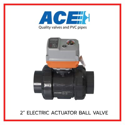 ACE ELECTRIC ACTUATOR BALL VALVE 2" EPDM Oring CNS SOCKET END ADAPTOR TYPE