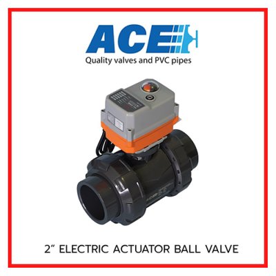 ACE ELECTRIC ACTUATOR BALL VALVE 2" EPDM Oring CNS SOCKET END ADAPTOR TYPE