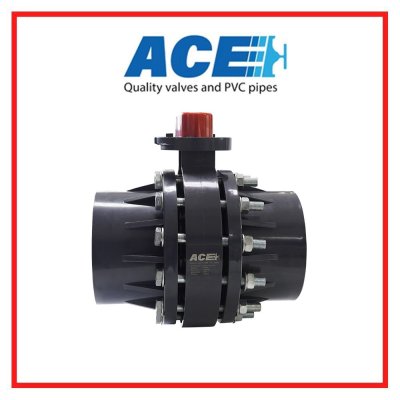 วาล์วปีกผีเสื้อ ขนาดท่อ 8” (DN200) พร้อมหน้าแปลน ACE