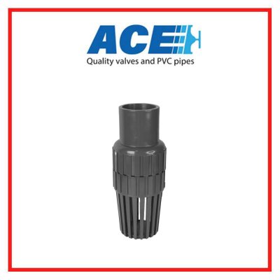 สปริงฟุตวาล์ว 1.5" ACE SPRING FOOT VALVE 1.1/2" (DN40) UPVC (Spring type)
