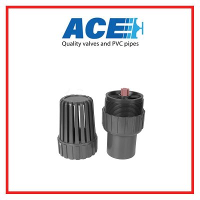 สปริงฟุตวาล์ว 1.5" ACE SPRING FOOT VALVE 1.1/2" (DN40) UPVC (Spring type)