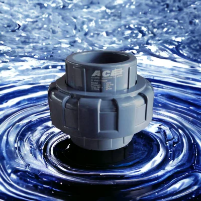 ACE PVC Socket Union ข้อต่อยูเนี่ยน 2" สวมท่อสีฟ้าทากาวทั้ง 2 ด้าน