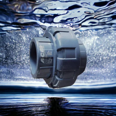 ACE PVC Socket Union ข้อต่อยูเนี่ยน 2" สวมท่อสีฟ้าทากาวทั้ง 2 ด้าน