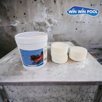 Multi-Action 1 kg คลอรีนก้อน (TABLETE) TCCA 90%   3 in1 Astral pool สเปน/ฆ่าเชื้อโรค ฆ่าเชื้อแบคทีเรีย/กำจัดตะไคร่/เร่งตกตะกอน