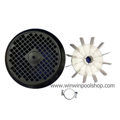 4405010384 Fan + Cover Assembly for MAXIM Pump 4.5HP - 5.5HP อะไหล่หมายเลข 30