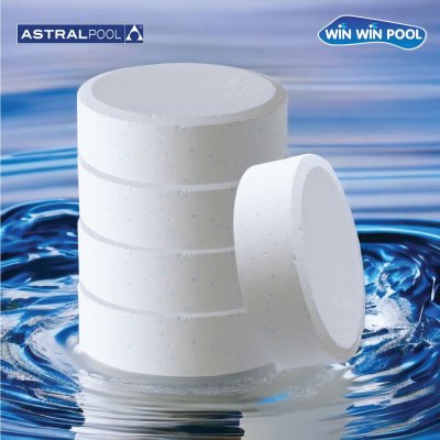 Multi-Action 1 kg คลอรีนก้อน (TABLETE) TCCA 90%   3 in1 Astral pool สเปน/ฆ่าเชื้อโรค ฆ่าเชื้อแบคทีเรีย/กำจัดตะไคร่/เร่งตกตะกอน