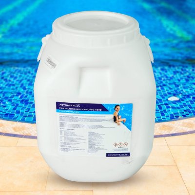 คลอรีนไตรคลอฯ ชนิดเกล็ด  90% 50 กิโลกรัม ASTRALPOOL  Trichloroisocyanuric Acid TCCA90G