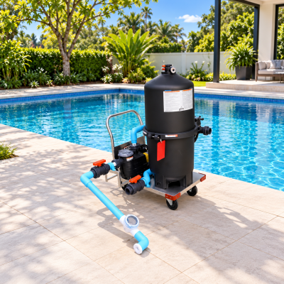 Hayward DE7220 + Super II 3 HP Mobile Pool Vacuum Cart