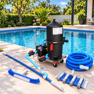 Hayward DE7220 + Super II 3 HP Mobile Pool Vacuum Cart