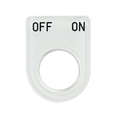 เนมเพลทอคิลิค OFF-ON แบบห่วง 22MM(33X45)พื้นขาว