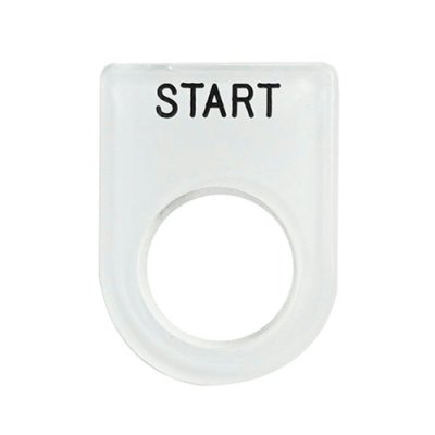 เนมเพลทอคิลิค START แบบห่วง 22MM(33X45)พื้นขาว