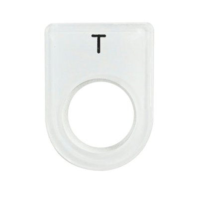 เนมเพลทอคิลิค T แบบห่วง 22MM(33X45)พื้นขาว