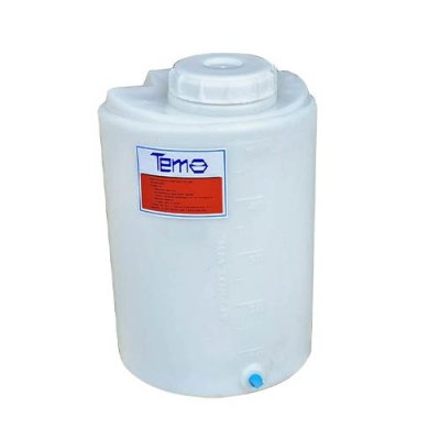 PE Tank ถังPE 50ลิตร TEME หนา 4.0 mm สีขาว พร้อมสเกลบอกปริมาณสารเคมี มีรูเดรน 1/2"
