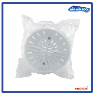 สะดือสปา Suction 5", Plastic ABS Grade A With UV Stabilized, For Concrete Pool, Connection 2", White Colour