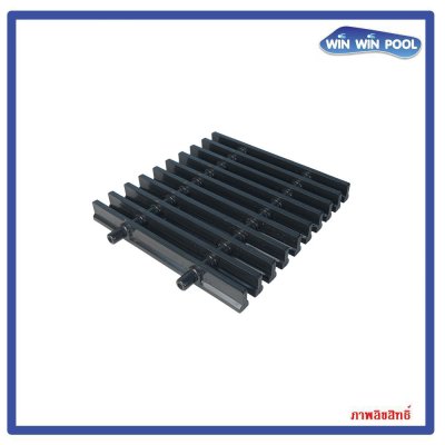 ตะแกรงน้ำล้นแกนคู่ Gratting เกรตติ้ง สี(ดำ) แกนคู่ 25 cm.(ราคาต่อเมตร )