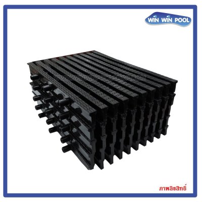 ตะแกรงน้ำล้น Gratting เกรตติ้ง สี(ดำ)3 แกน 30Cm  (ราคาต่อเมตร)