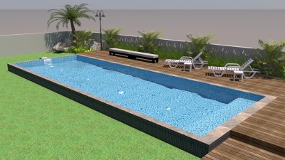 Construction of a 4×12×1.4 m Concrete Swimming Pool with Salt System (Skimmer System) ⭐ Special All-Inclusive Price: 1,390,000 THB ⭐