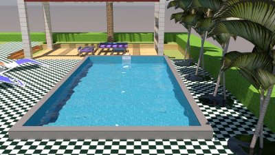 Construction of a 4×8×1.4 m concrete swimming pool (Skimmer, Salt System) including full structural works with I22 micro-piles, complete filtration and salt system installation, all equipment and labor — one complete package.