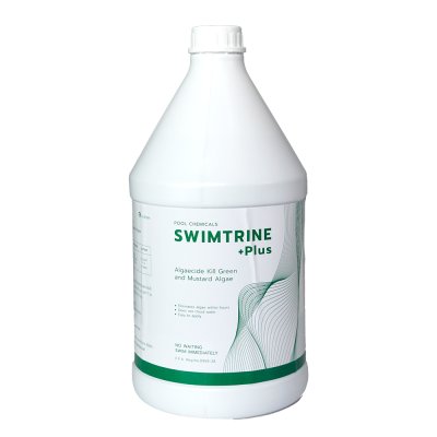 น้ำยา SWIMTRINE (สวิมทรีน) เคมีภัณฑ์สำหรับกำจัดตะไคร่น้ำเขียวสำหรับสระว่ายน้ำ 3.8 ลิตร