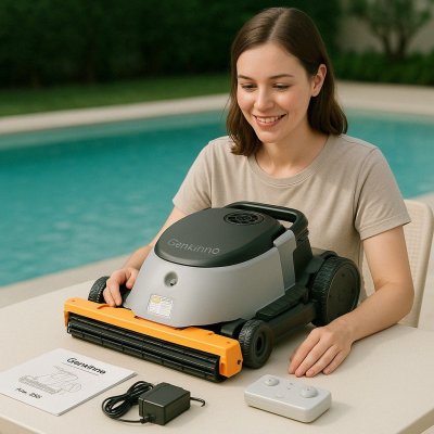 Genkinno ACE 600 Cordless Smart Pool Cleaning Robot – 6-Hour Battery, 25-Micron Filtration & AdaptiveNav 3.0
