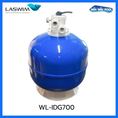 ถังกรองทราย WL-IDG700 ￠700mm/ 28"  Top mount filter (polyester laminated) with 1.5'' Multiport Valve, blue color