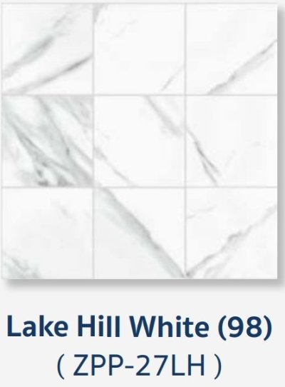 ZPP-27LH เลคฮิลล์ ไวท์(98)  Size 98x98x6mm  บรรจุ 11 แผ่น/กล่อง