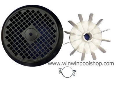 4405010384 Fan + Cover Assembly for MAXIM Pump 4.5HP - 5.5HP อะไหล่หมายเลข 30