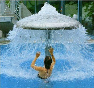 PSW-02 วอเตอร์ฟีเจอร์  Water Mushroom, Fiberglass, Size H 2.45 m, Cap Size 1500 mm