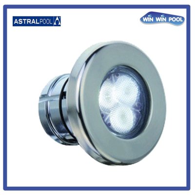 White Mini LED light w/o niche for concrete pools, S.S. faceplate/ 4 W (w/o niche 06967)