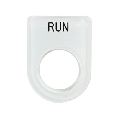 เนมเพลทอคิลิค RUN แบบห่วง 22MM(33X45)พื้นขาว