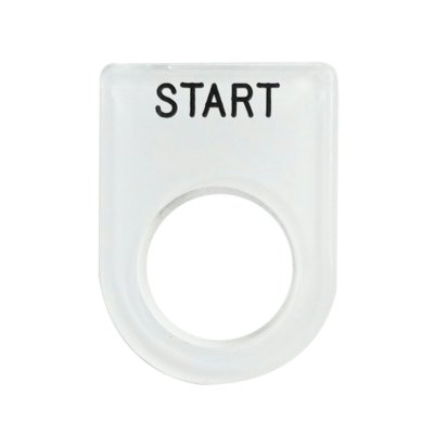 เนมเพลทอคิลิค START แบบห่วง 22MM(33X45)พื้นขาว