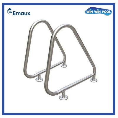 ราวจับสระว่ายน้ำ ARA-F-304 Emaux Exit Handrail AISI-304 แบบ Flange Type