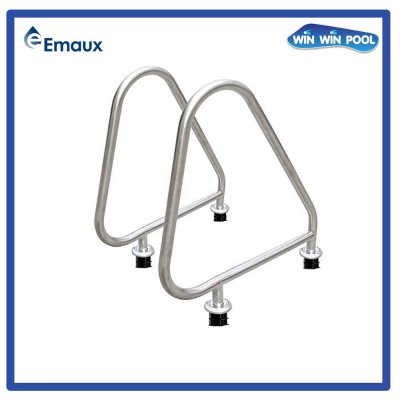 ราวจับสระว่ายน้ำ ARA-304 Emaux Exit Handrail AISI-304 แบบฝังเบ้า