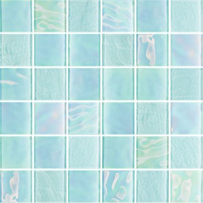 โมเสกแก้ว Koh Racha Seaspray (48) (เกาะราชา ซีสเปรย์)  ขนาดเม็ด 48x48x4mm แผ่นละ 36 เม็ด บรรจุ 11 แผ่น /กล่อง