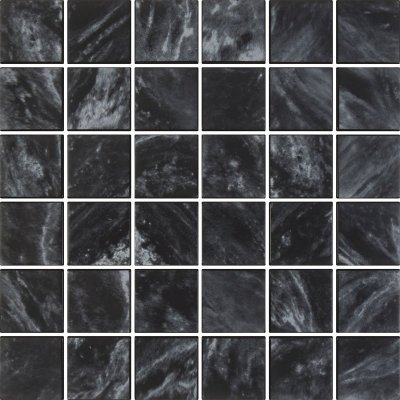 โมเสกแก้ว Koh Phangan Nero (48) (เกาะพะงัน เนโร)ขนาดเม็ด 48x48x4mm แผ่นละ 36 เม็ด บรรจุ 11 แผ่น/กล่อง