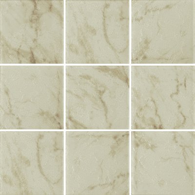 โมเสกแก้ว CYPRUS BEIGE (ไซปรัส เบจ) ขนาดเม็ด 98x98x4mm แผ่นละ 9 เม็ด บรรจุ 11 แผ่น/กล่อง