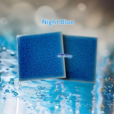 จมูกบันไดสระ สี NightBlue ขนาด 4"  บรรจุ 100 แผ่น