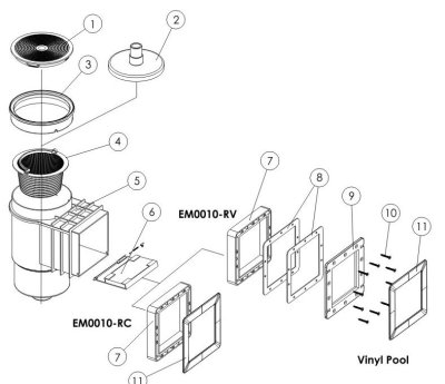 ตะกร้าSkimmer  สำหรับ EM0030 / EM0040 Emaux