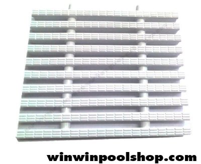 ตะแกรงน้ำล้นแกนคู่ Gretting เกรตติ้ง สี(ขาว) แกนคู่ ความกว้าง 25 cm. ราคาต่อ 1 เมตร