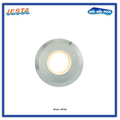 ไฟ 3W/12V/DC แสง warm white ขอบสแตนเลส แบบฝังเบ้า