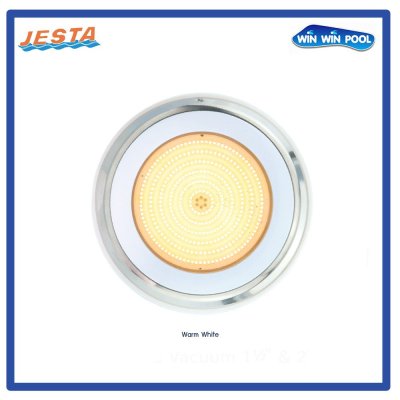 ไฟใต้น้ำ LED 24W/12V.DC แสง Warm White ขอบสแตนเลส JESTA