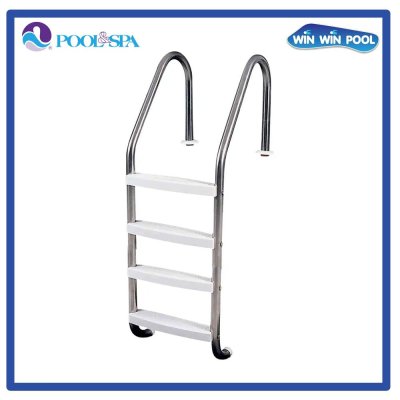 บันไดสระว่ายน้ำ พลาสติก 4 ขั้น รุ่น PSL-4-C-304 สำหรับสระคลอรีน with ABS Steps