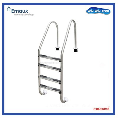 บันได 4 ขั้น  Stainless รุ่น NSL415-S  ราว Stainless Steel 304