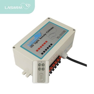 ตู้ควบคุมไฟใต้น้ำRGB Remote Control 100w/12Vac  Laswim พร้อมRemote(ไม่มีหม้อแปลง)