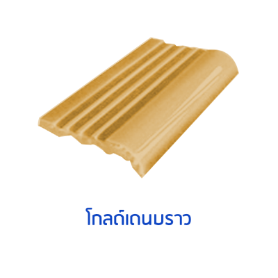จมูกบันไดสระ สี โกลด์เดนบราว(Golden Brown) ขนาด 4" บรรจุ 100 แผ่น/กล่อง