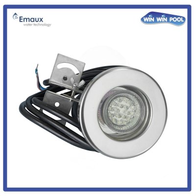 ไฟ LED F20A-CW   1W/12V  แสง cool white  ขอบสแตนเลส (เฉพาะโคม)