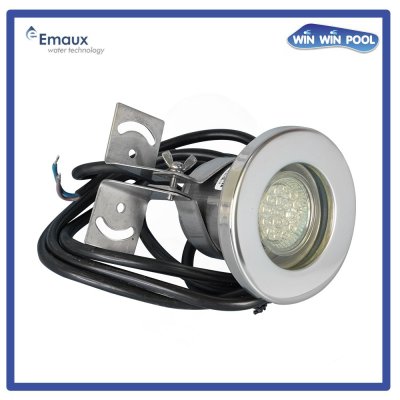 ไฟ LED F20A-CW   1W/12V  แสง cool white  ขอบสแตนเลส (เฉพาะโคม)