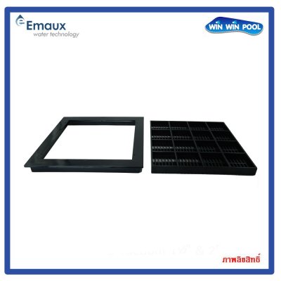 PSF-12-B สะดือสระสี่เหลี่ยม 12"x12" สีดำ FlowRate 300 Gpm.